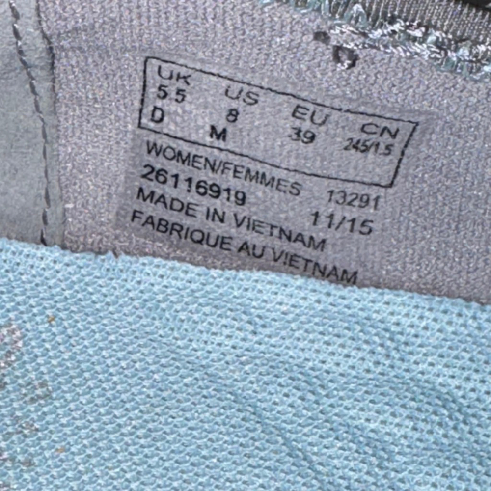 Women's Clarks Aria Pump Outdoor SlipOn Flat Shoes Size 8 Medium Blue Gray - Picture 4 of 9